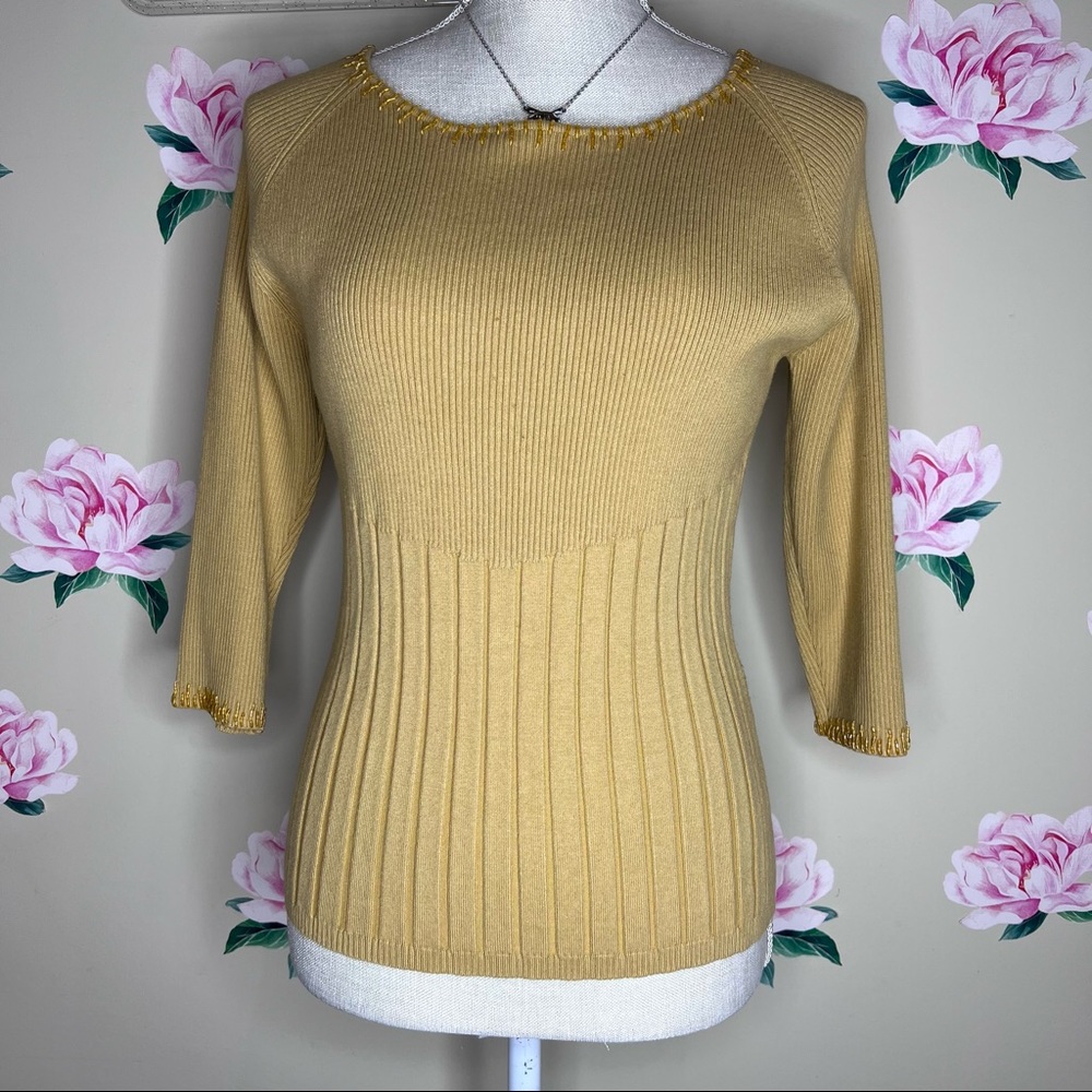 Capri Sweater Top 3/4 Sleeves W-29✅